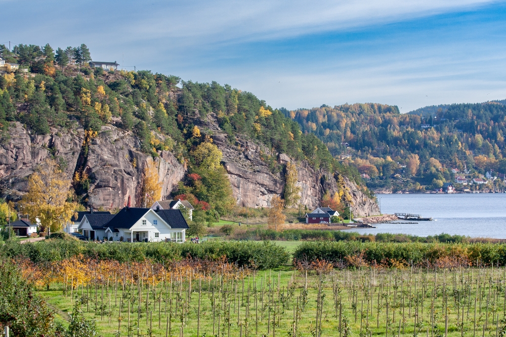 Village de Svelvik, près d'Oslo, Norvège