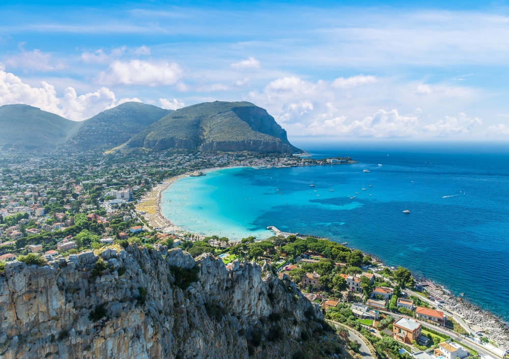 Spot de kite, Mondello, en Sicile