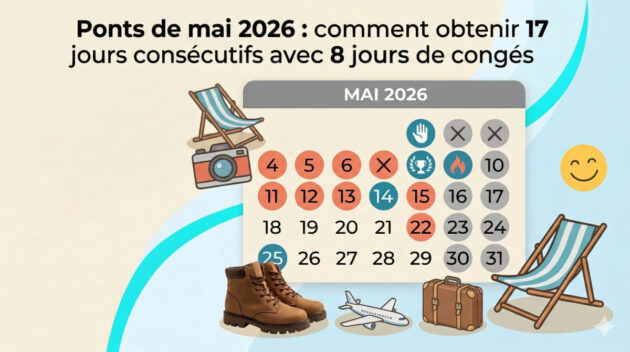 Pont de mai 2026 calendrier