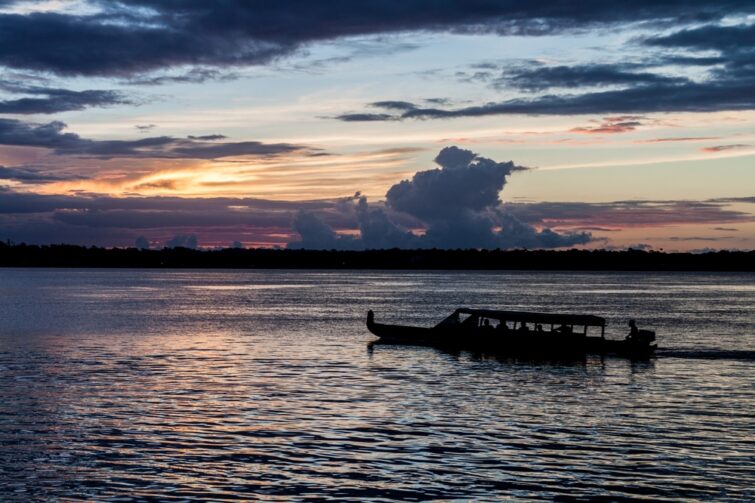 Ferry crossing Maroni river