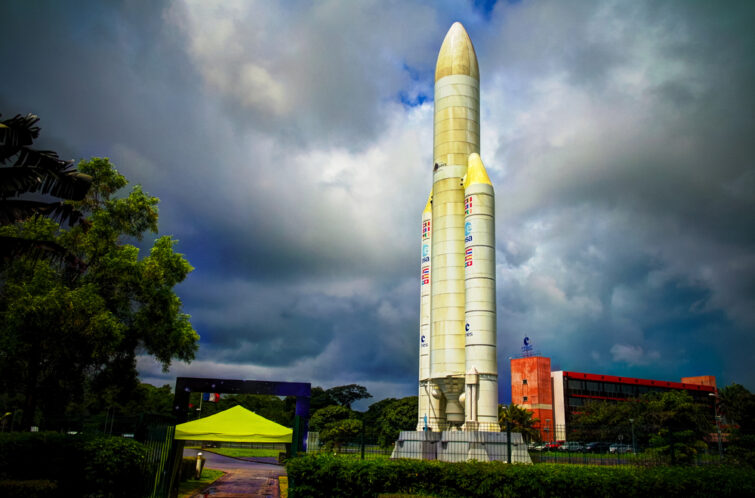 Space rocket monument inside Guiana Space