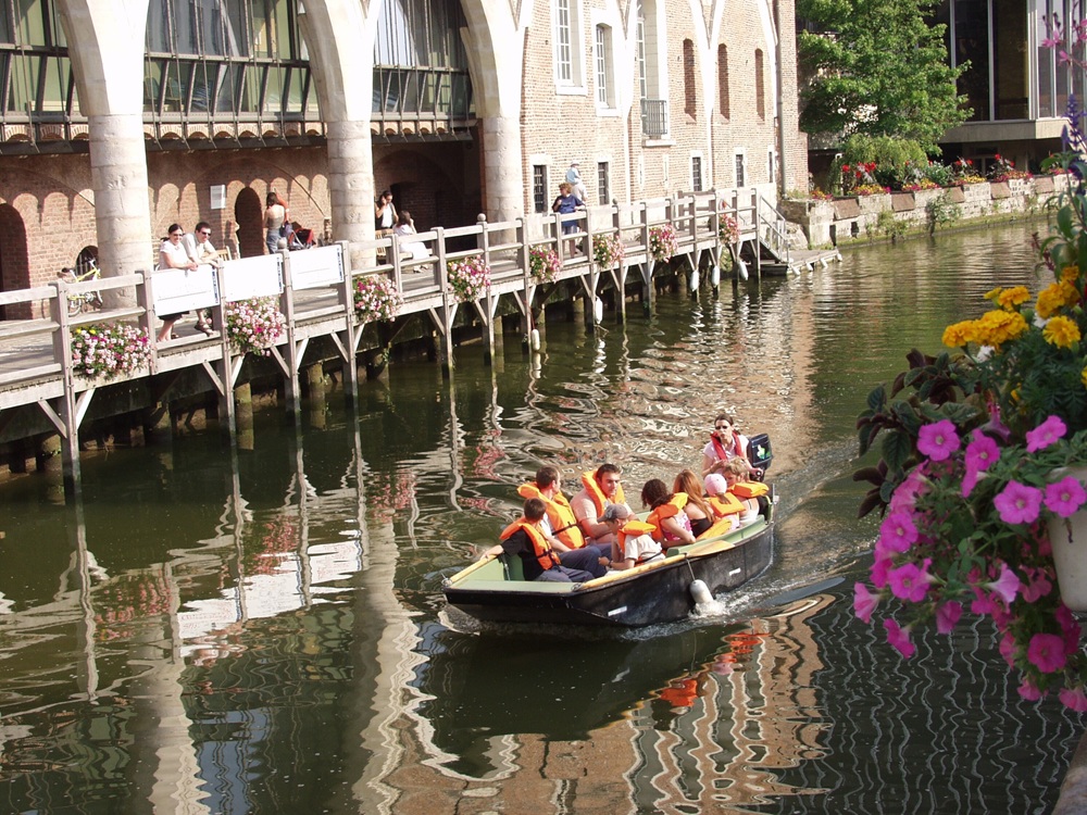 Balade en bateau sur la Scarpe, Douai