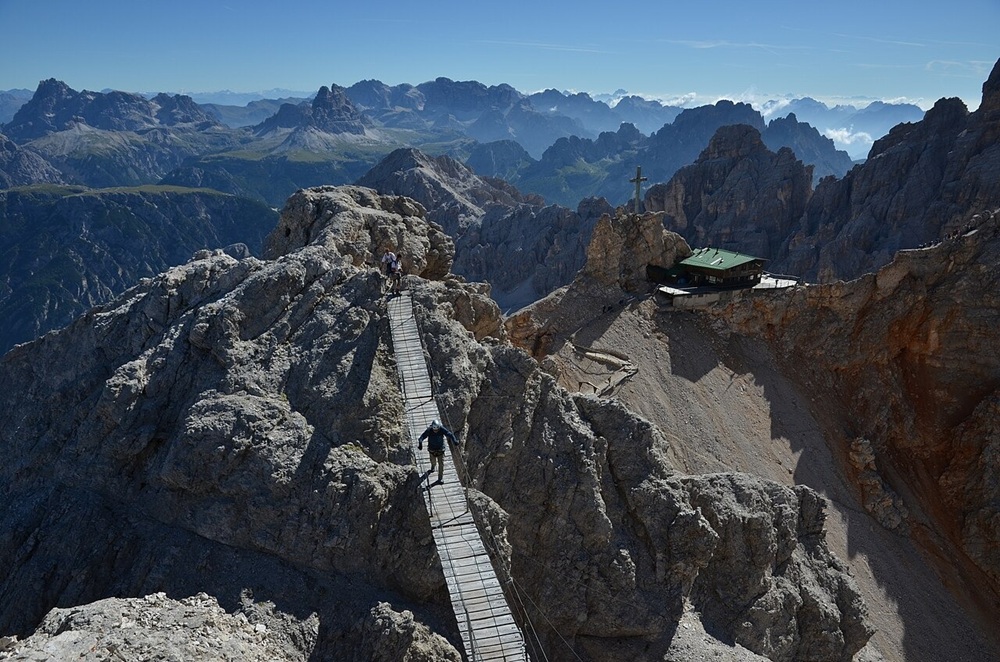 Via ferrata dans les Dolomites, Italie
