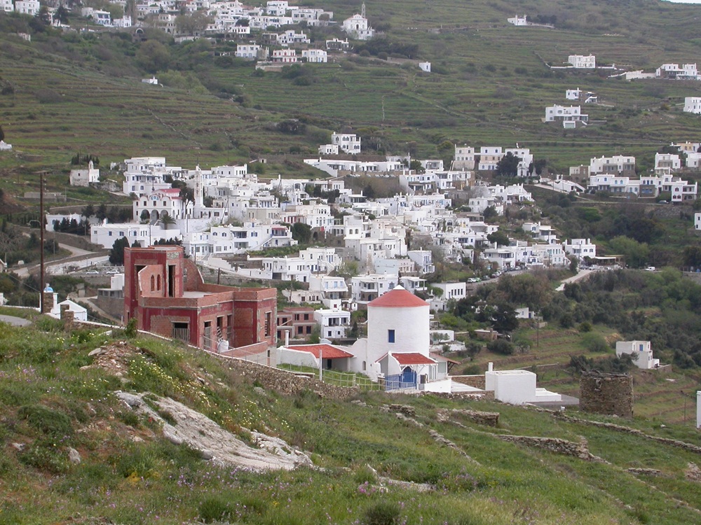 Village de Triantaros à Tinos, Grèce