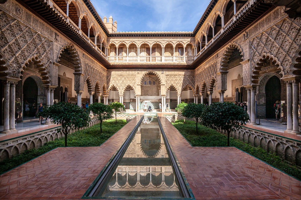 Bassin central du Patio de las Doncellas, Alcazar de Séville