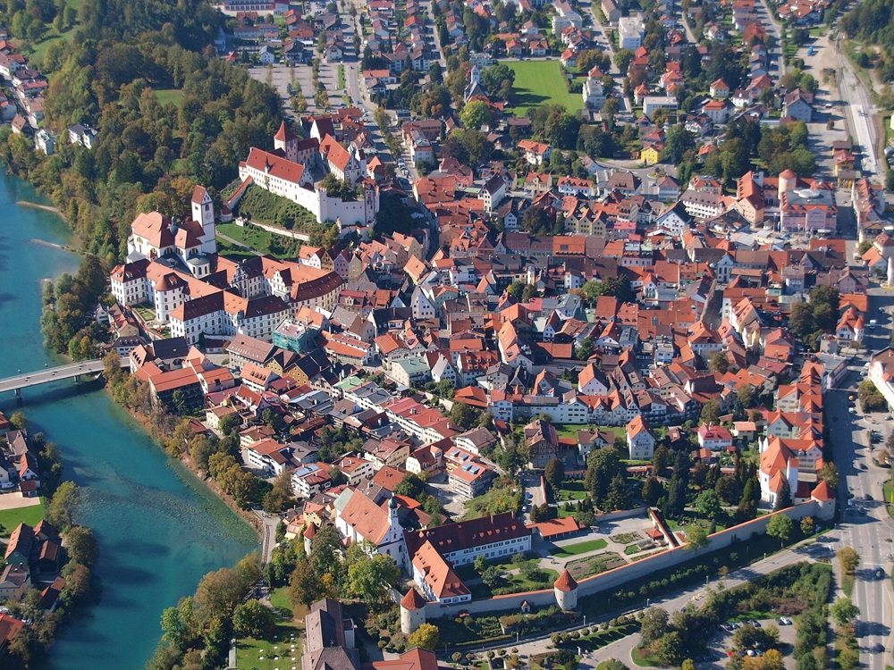 Ville de Füssen en Bavière, Allemagne