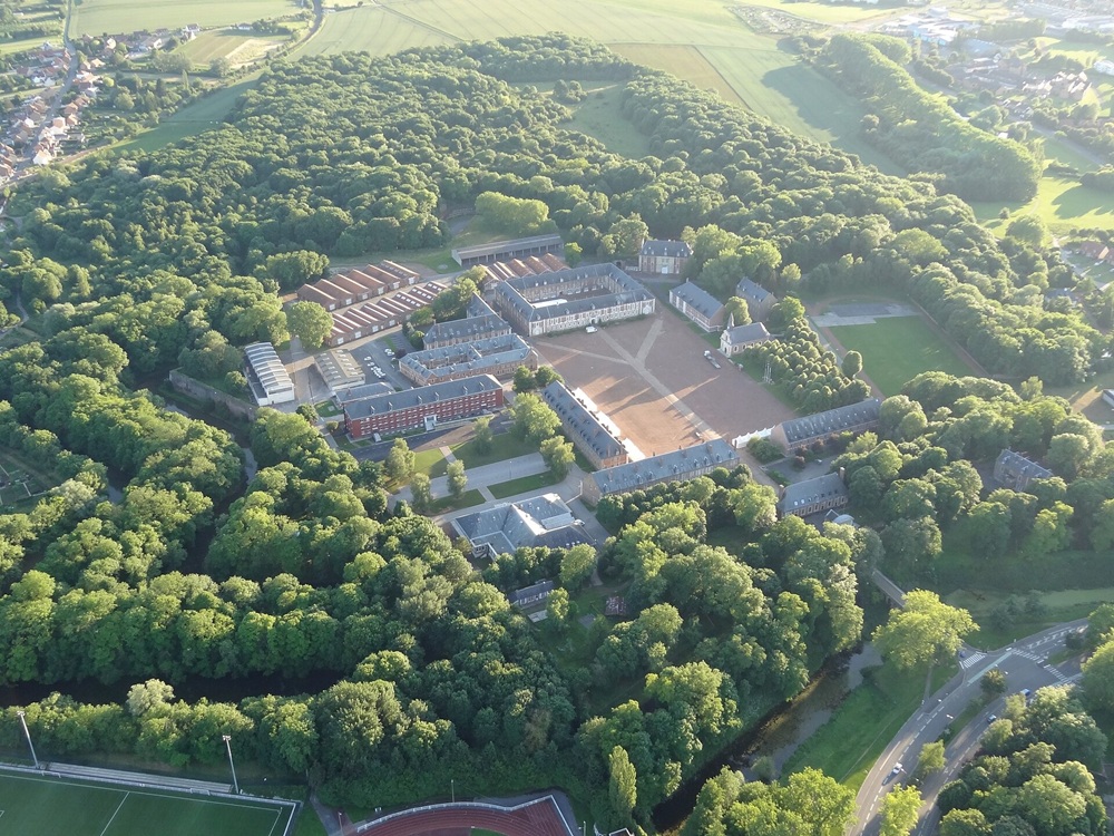 Vue aérienne de la citadelle d'Arras