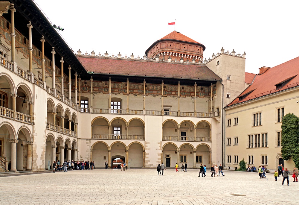 Cour du château du Wawel, Cracovie