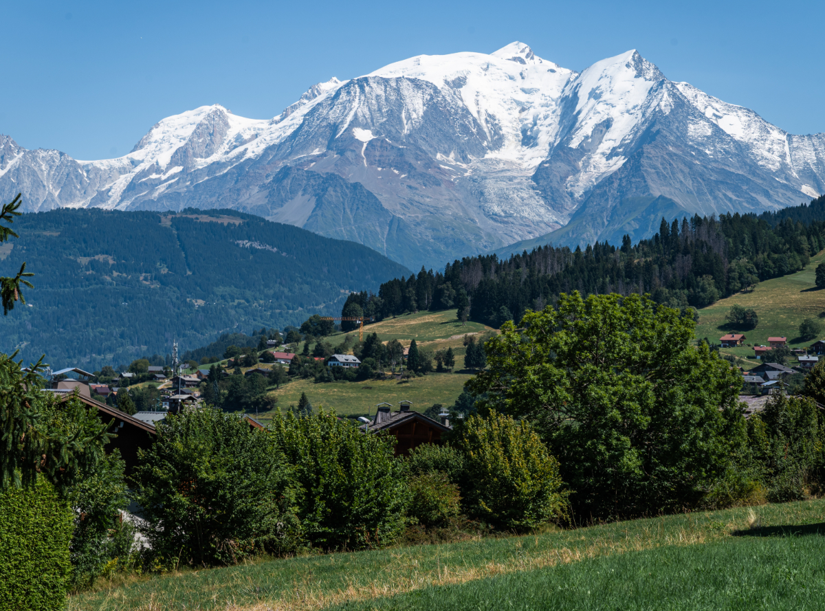 Panorama Combloux sur le Mont Blanc