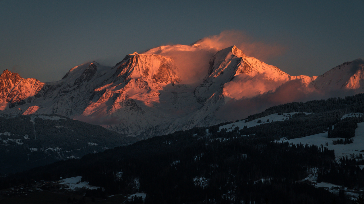 Sunset à Combloux