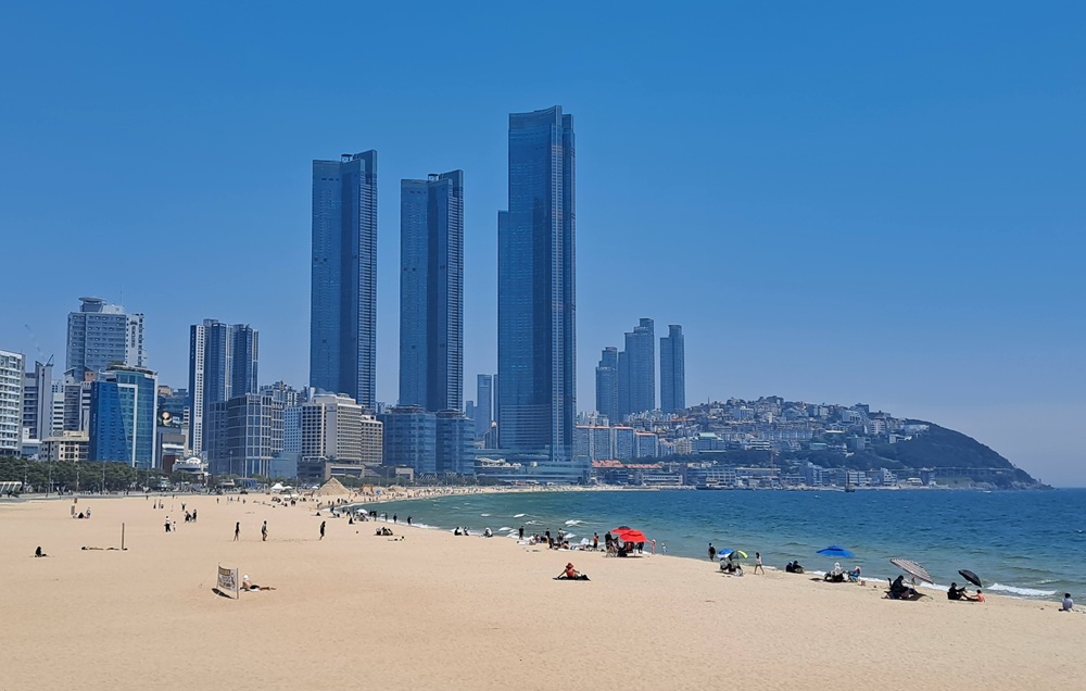 La plage d’Haeundae, Busan