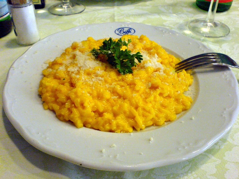Le risotto alla milanese au safran