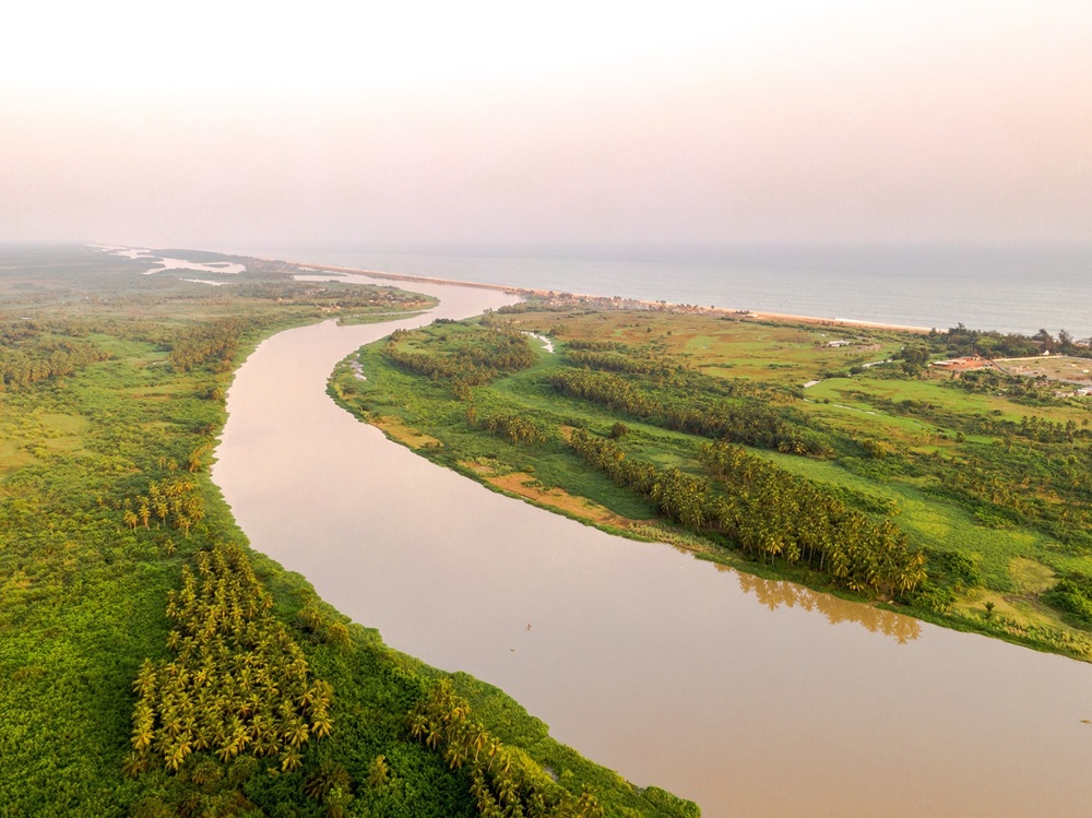Rivière Mono à Grand-Popo, Bénin