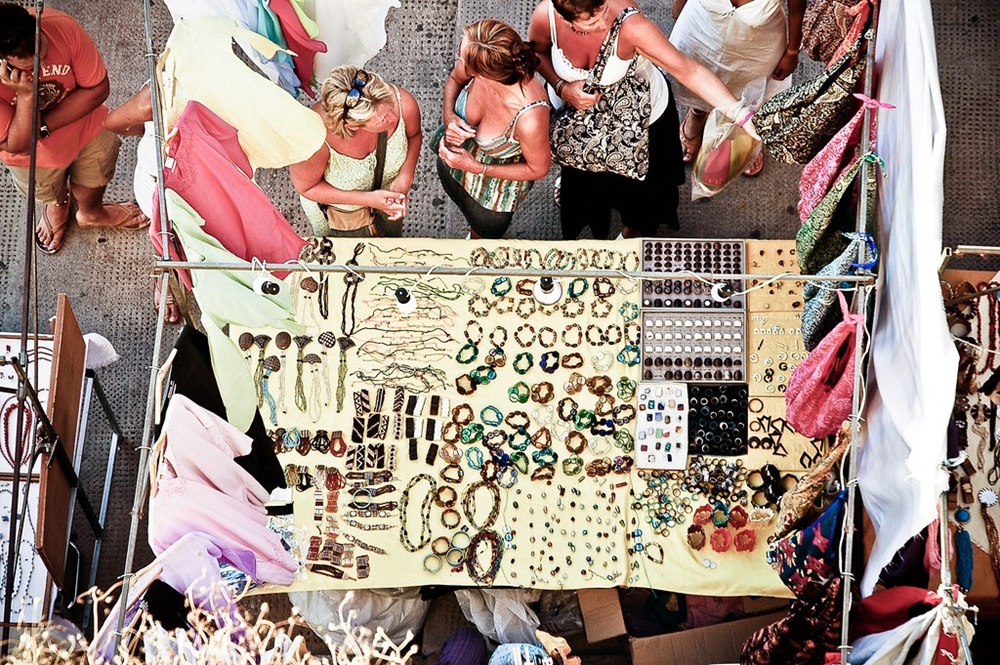 Stand de bijoux à Minorque