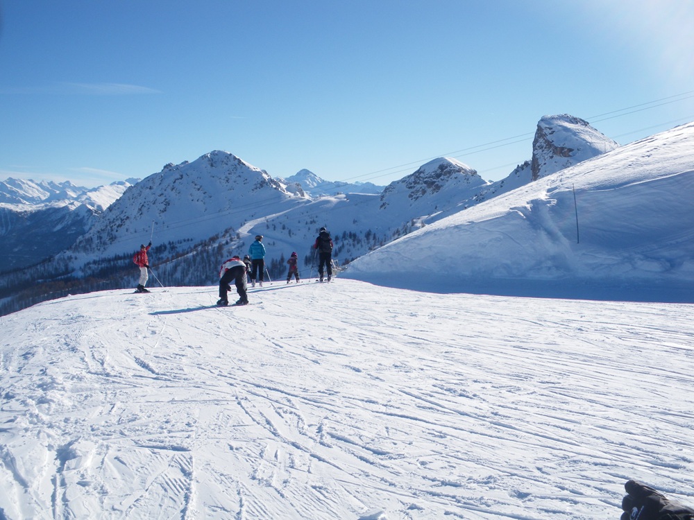 Activité de ski à Serre Chevalier, près de Briançon