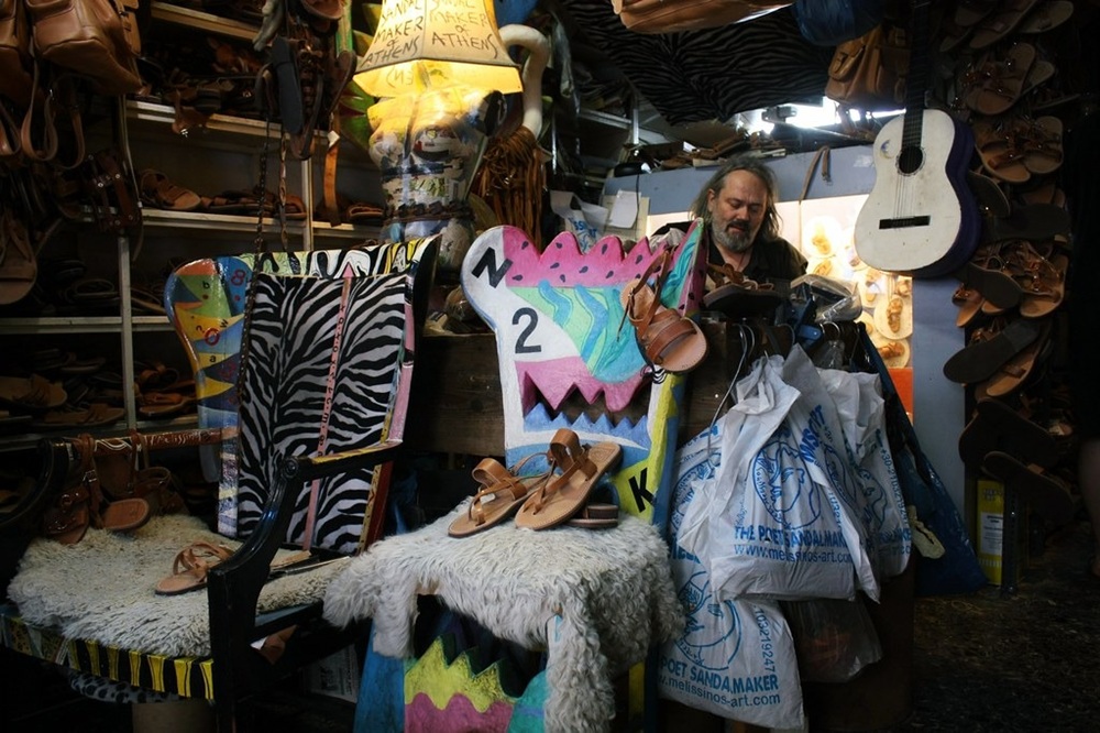 Atelier de sandales, Athènes