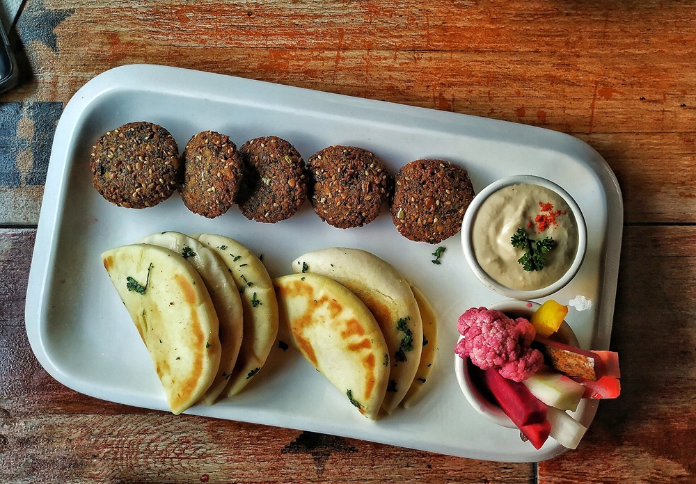 Falafel avec du pain pita