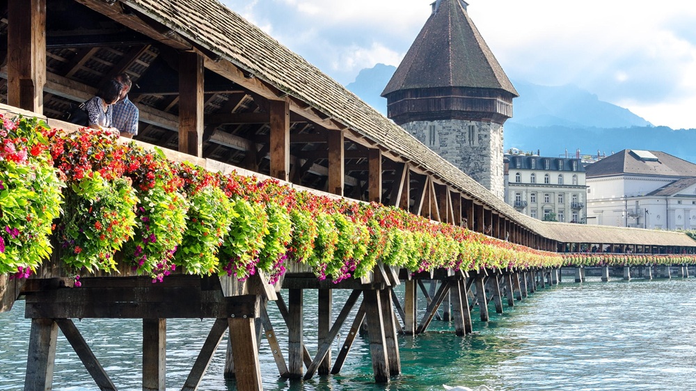 Le Kapellbrücke, Lucerne