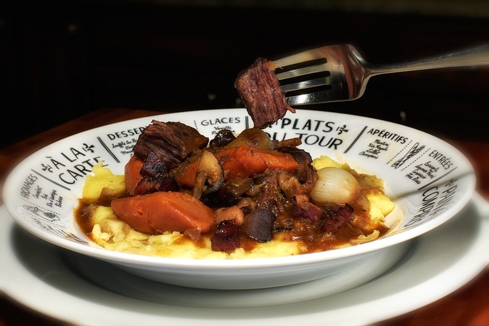 Plat bœuf bourguignon