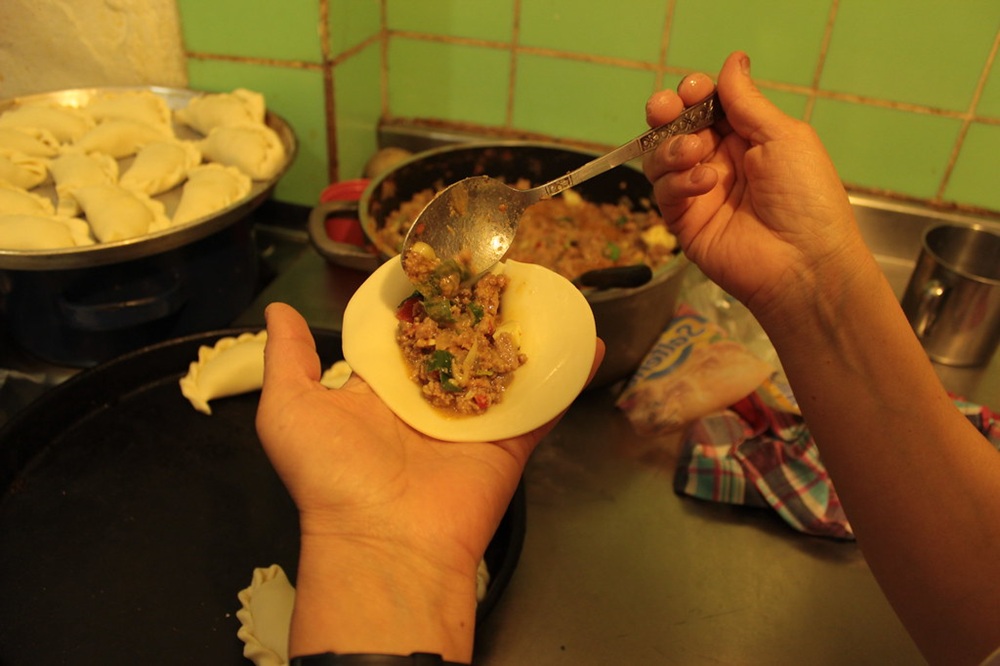 Préparation d'empanadas