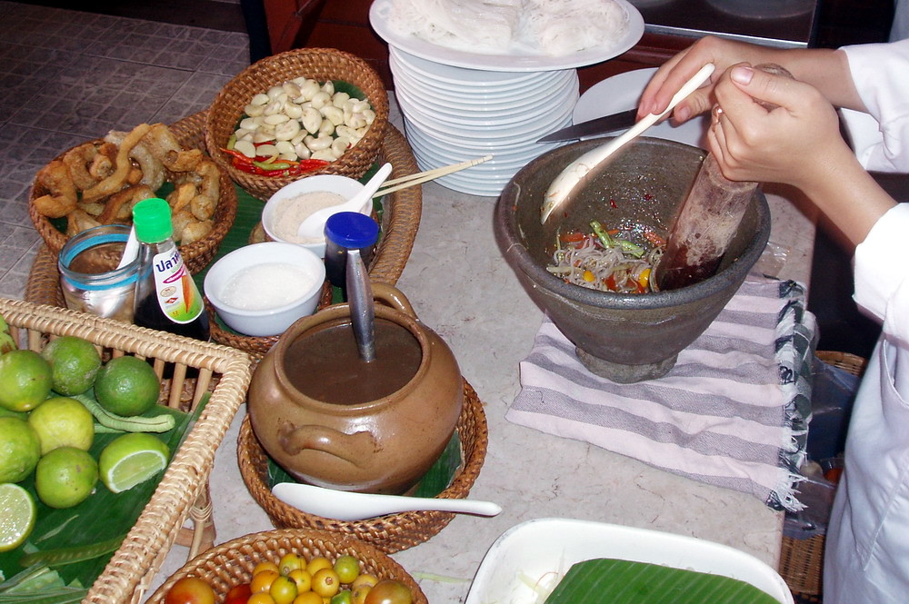 Préparation du Som Tam