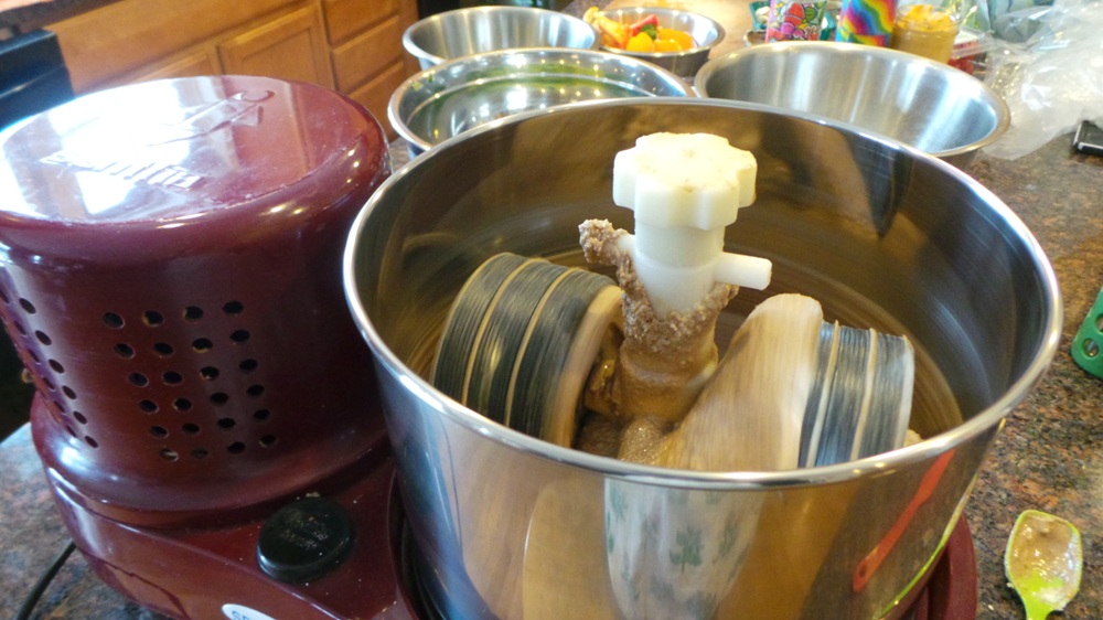 Préparation du tahini