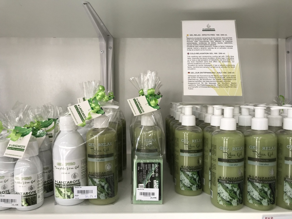 Produits à base d'aloe vera, Lanzarote