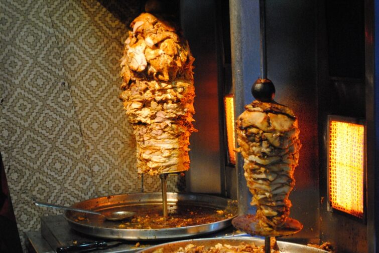 Shawarma en train de cuire