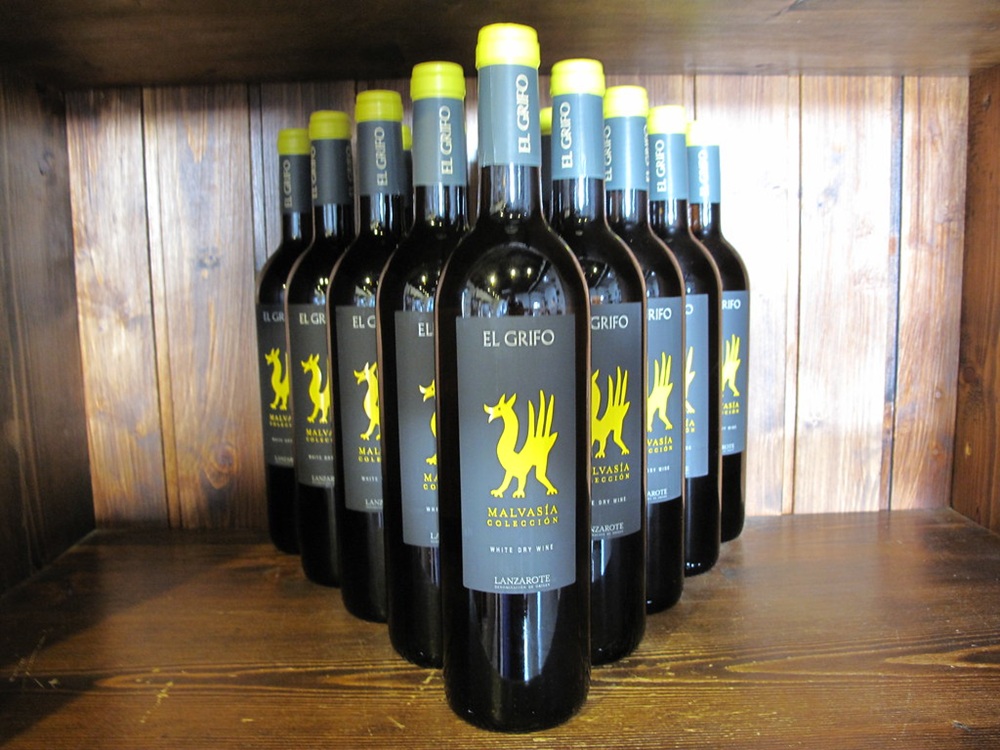 Vin vendu à la bodega El Grifo, Lanzarote