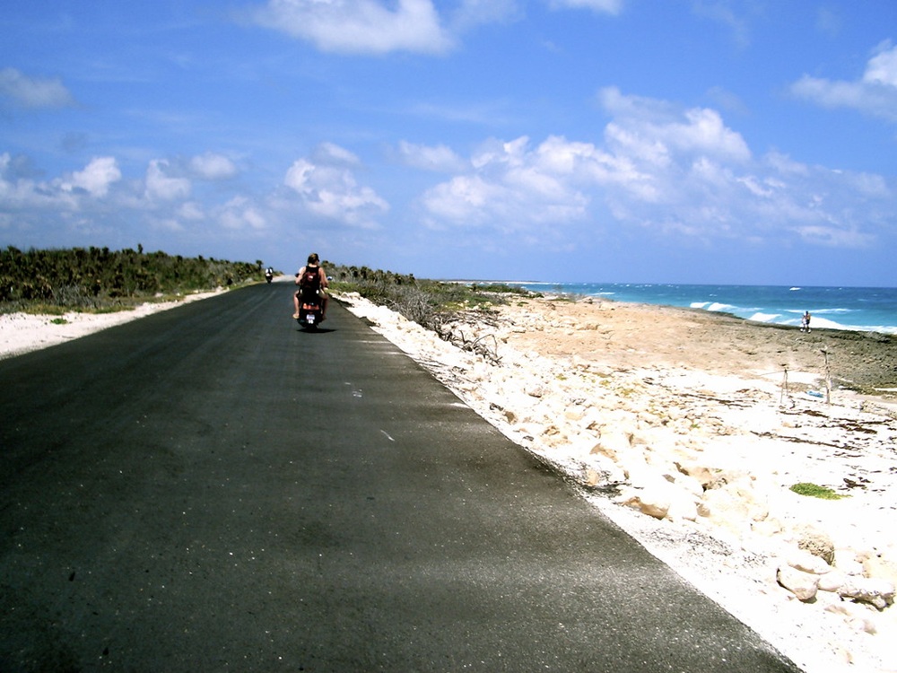 Scooter circulant à Cozumel