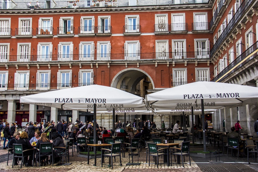 Terrasse sur la Plaza Major, Madrid