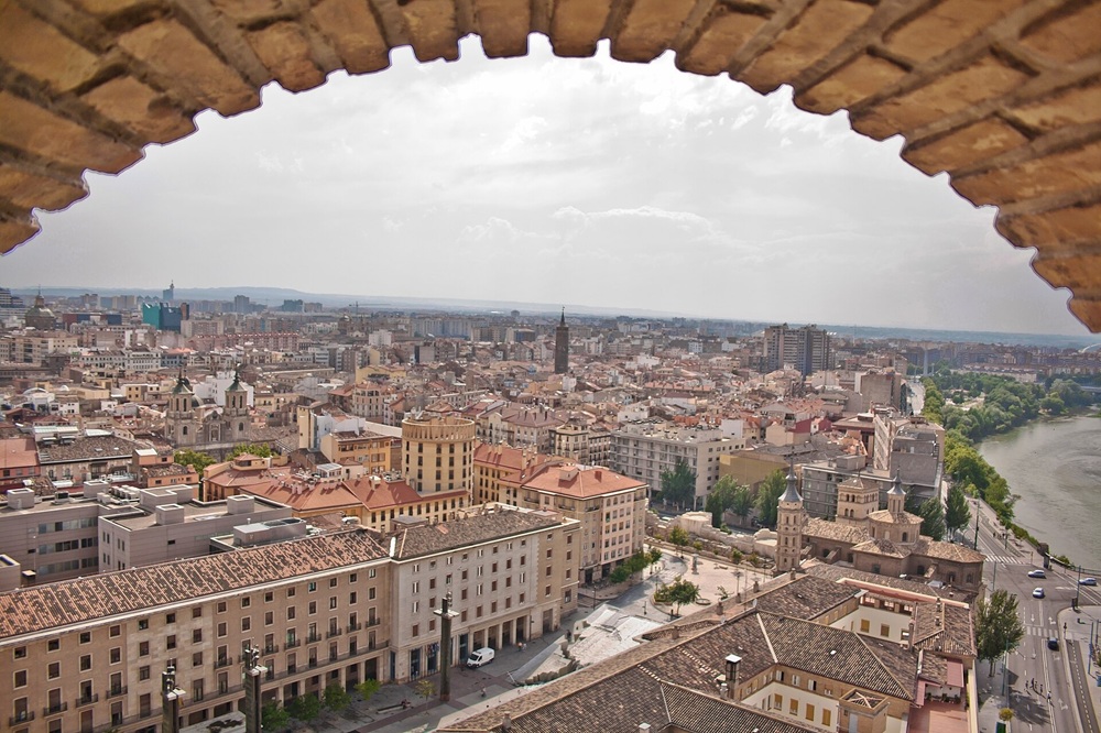 Vue d'ensemble sur le centre de Saragosse