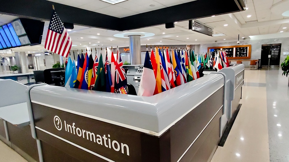 Bureau d'information, aéroport