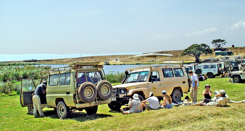 Le pique-nique à Ngoitokitok Springs, cratère du Ngorongoro