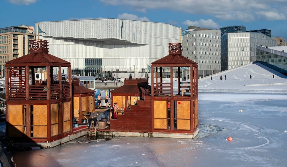 Sauna à Oslo en hiver