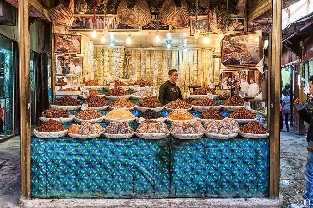 Stand de nourriture à Fès