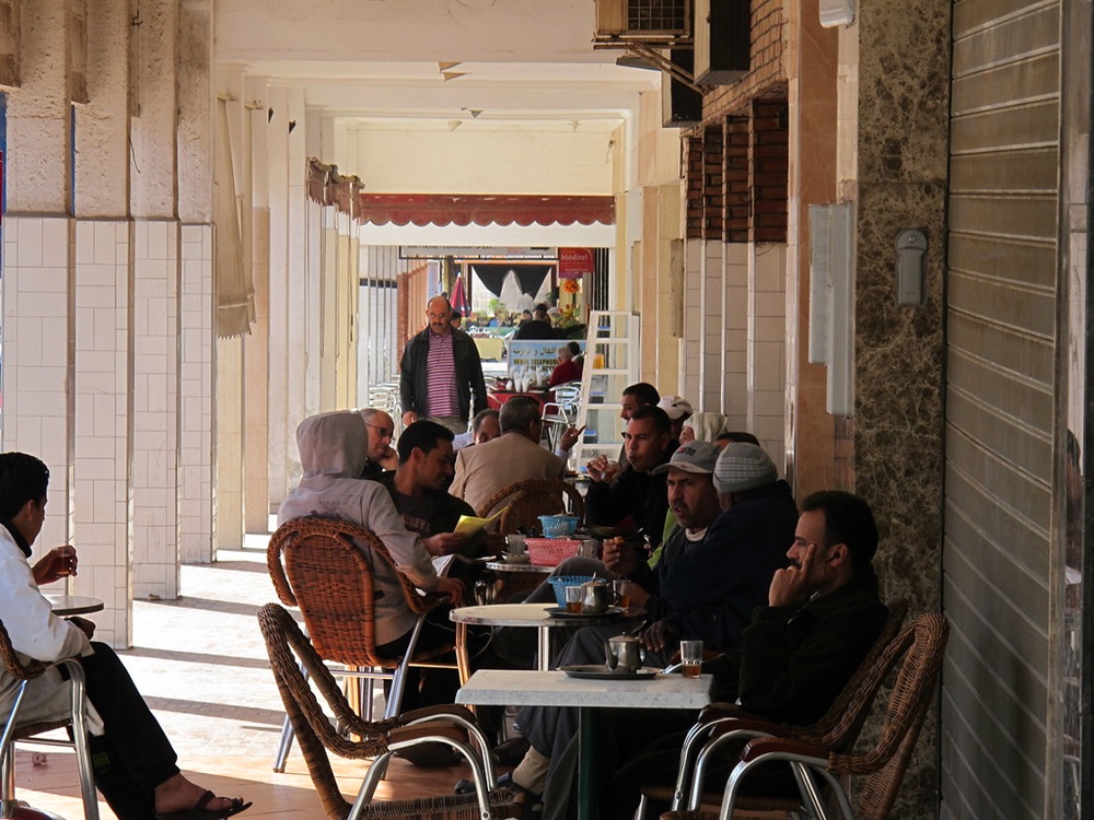 Terrasse de café à Agadir