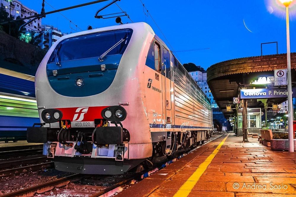 Train à Gênes