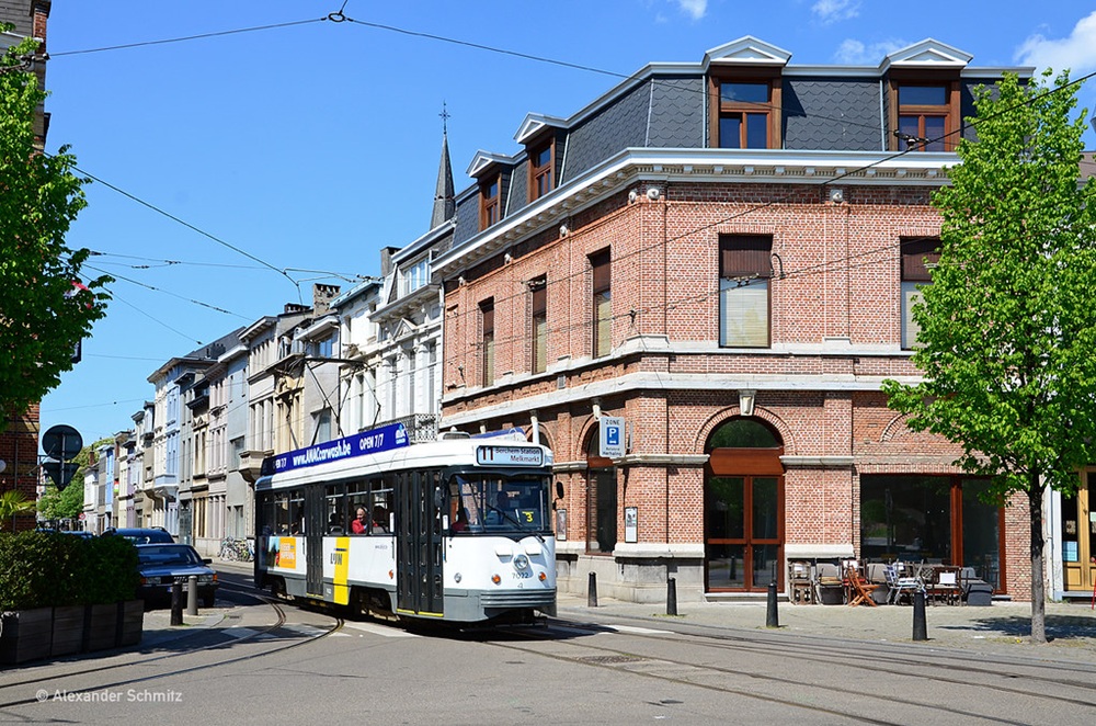 Tramway dans le quartier Berchem, Anvers