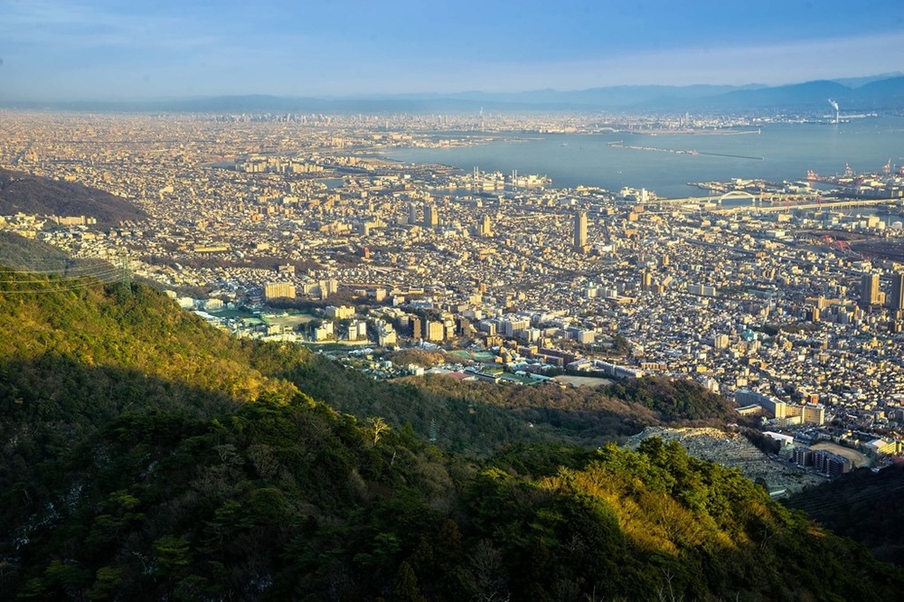 Vue aérienne de Kobe
